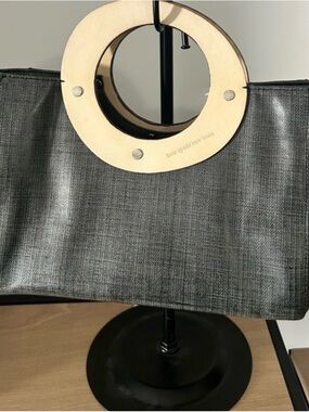 Kate Spade Black Textured Circle-Handle